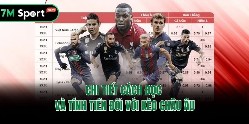 Chi tiết cách đọc và tính tiền đối với kèo châu Âu