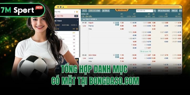 Tổng hợp danh mục có mặt tại Bongdaso.com