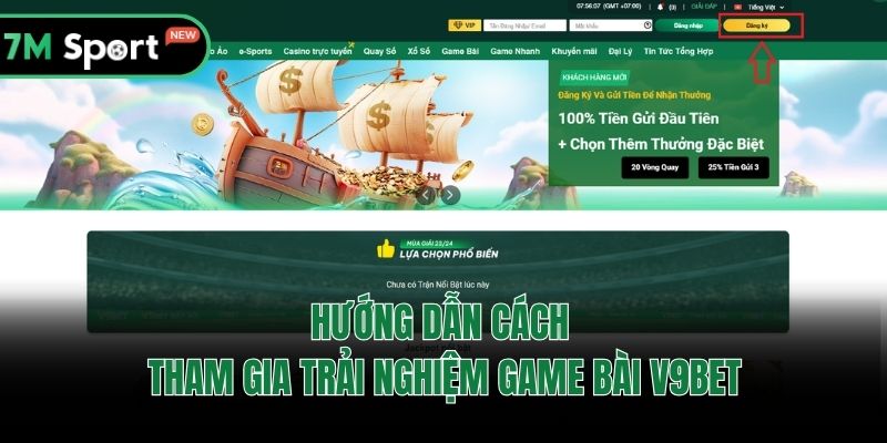 Hướng dẫn cách tham gia trải nghiệm game bài V9BET