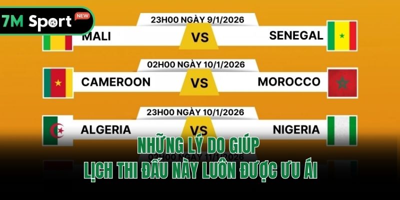 Những lý do giúp lịch thi đấu này luôn được ưu ái