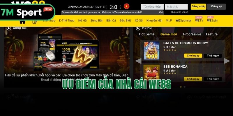 Ưu điểm của nhà cái WE88